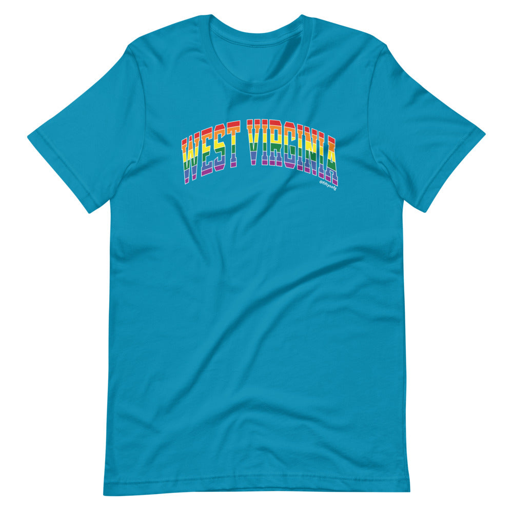 West Virginia Varsity Arch Pride - Short-sleeve unisex t-shirt