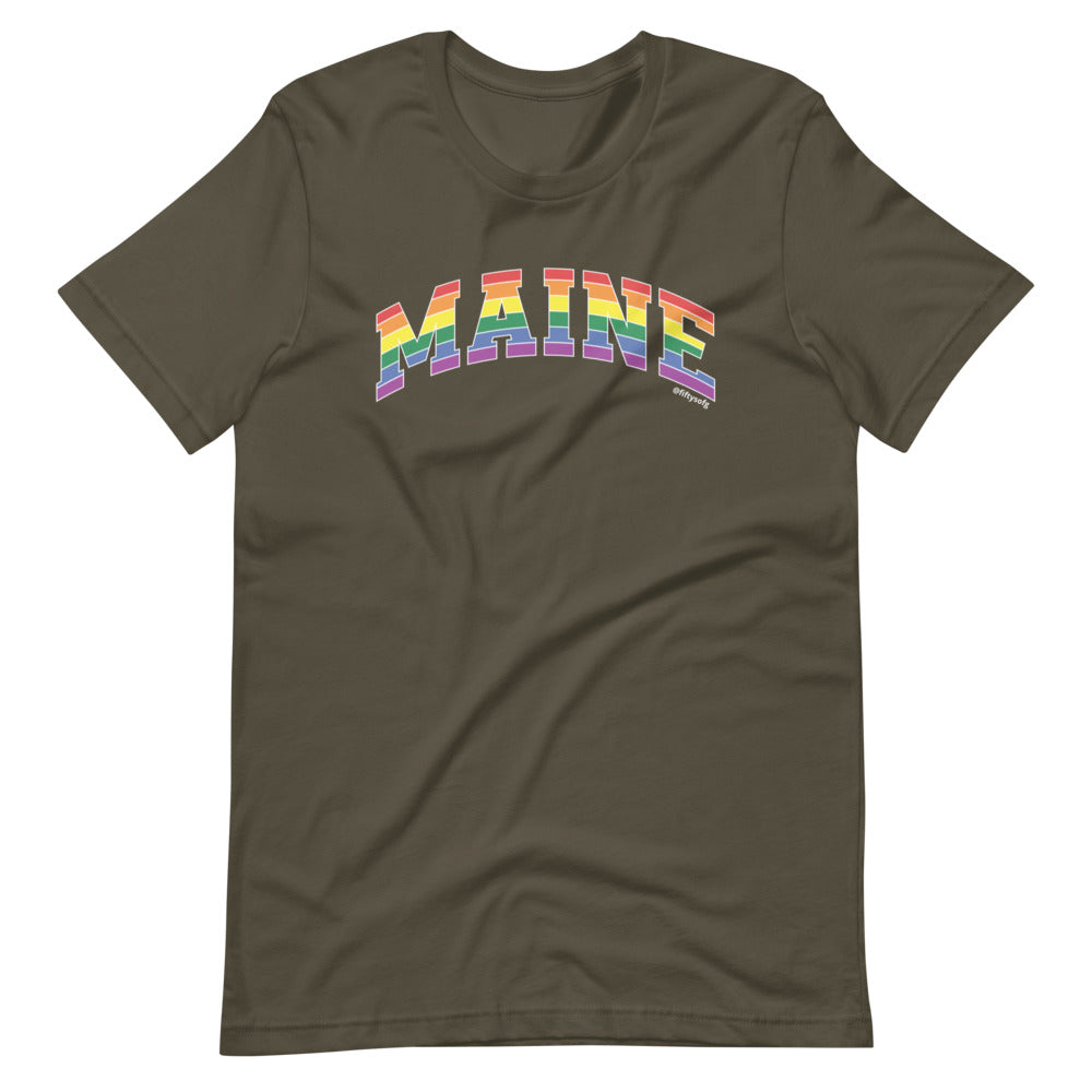 Maine Varsity Arch Pride - Short-sleeve unisex t-shirt