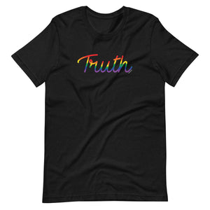 Truth - Cursive Thin - Pride Rainbow Blend - Unisex t-shirt
