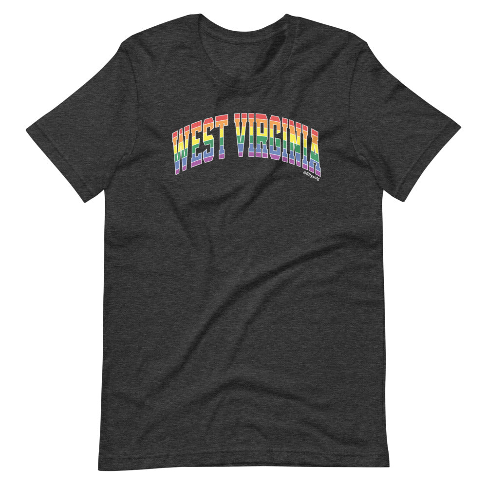 West Virginia Varsity Arch Pride - Short-sleeve unisex t-shirt