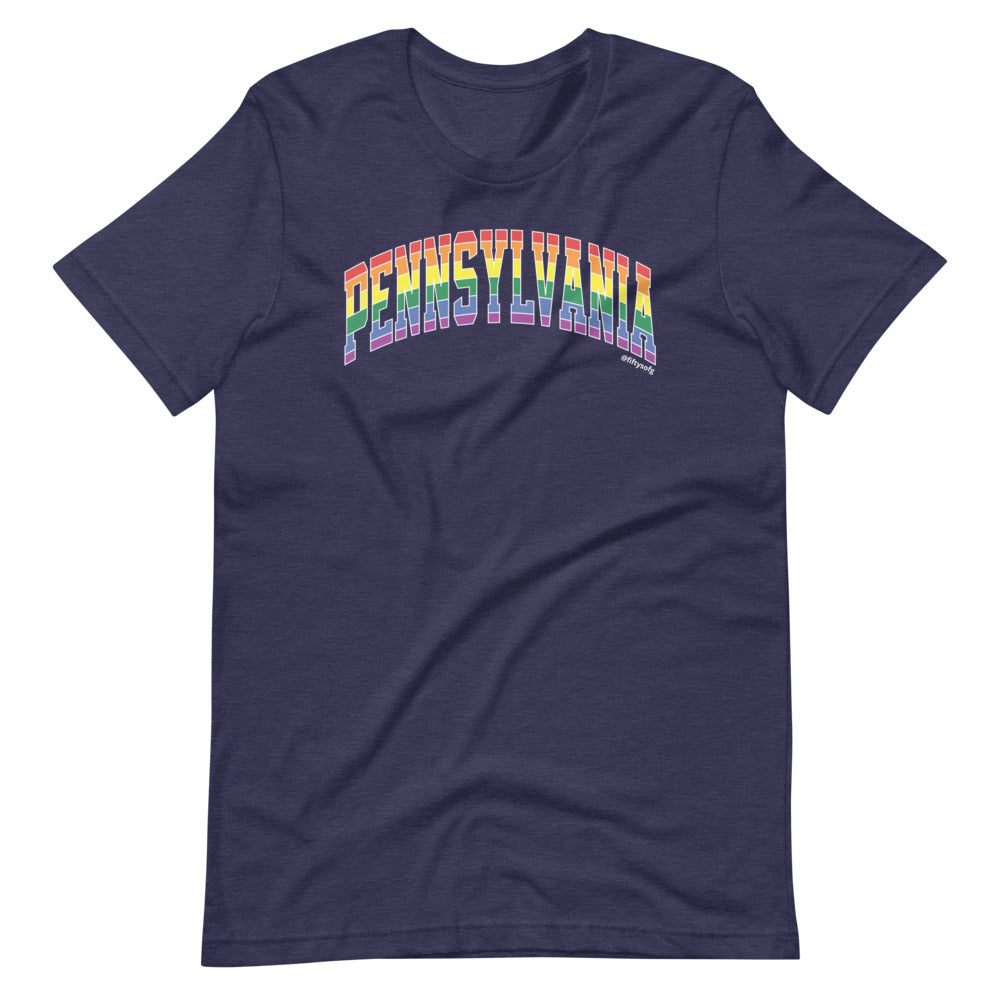 Pennsylvania Varsity Arch Pride - Short-sleeve unisex t-shirt