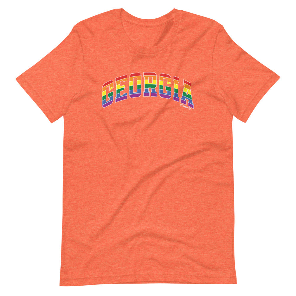 Georgia Varsity Arch Pride - Short-sleeve unisex t-shirt