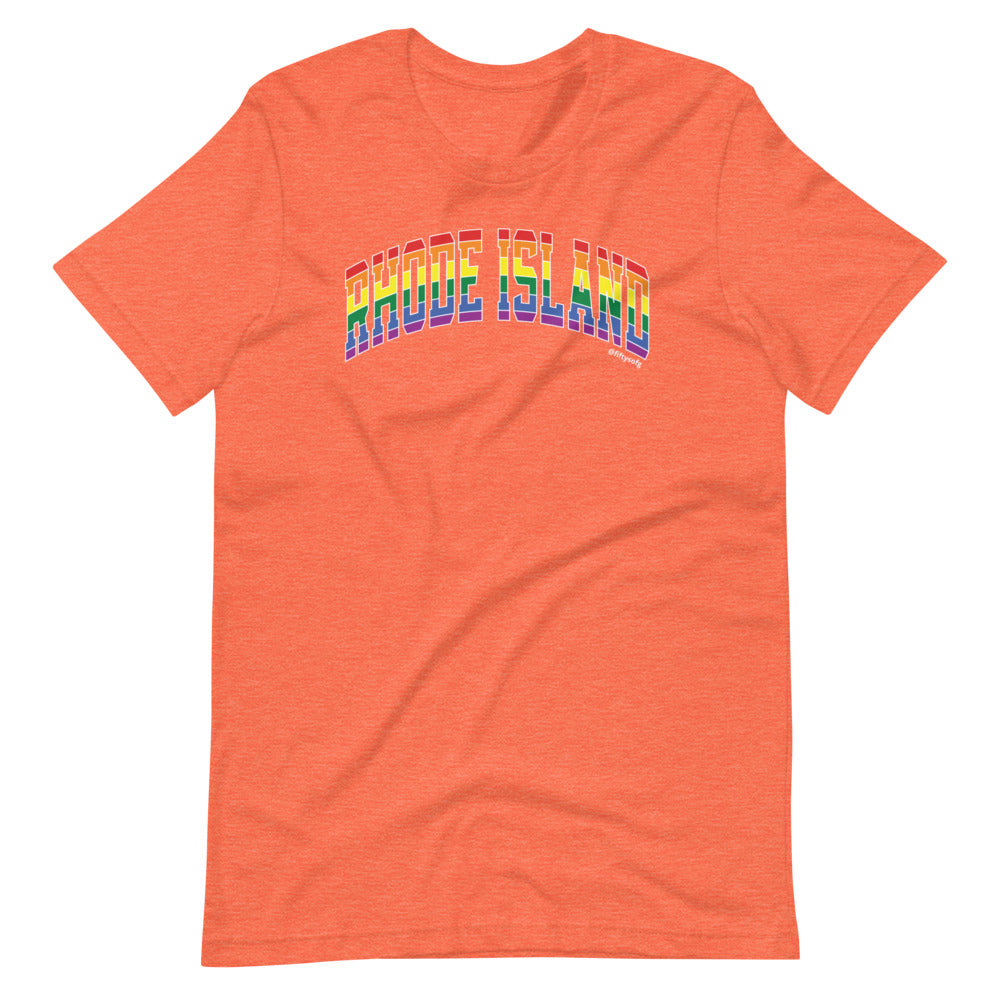 Rhode Island Varsity Arch Pride - Short-sleeve unisex t-shirt