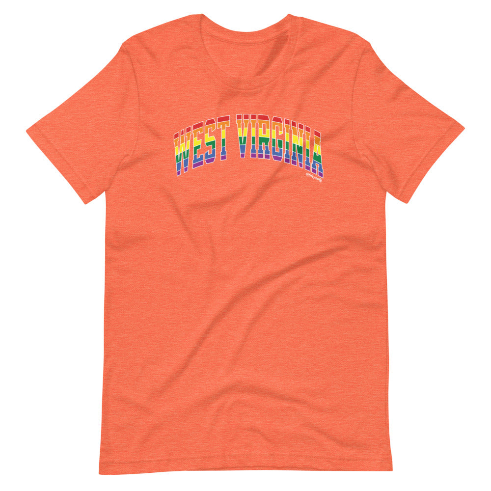 West Virginia Varsity Arch Pride - Short-sleeve unisex t-shirt