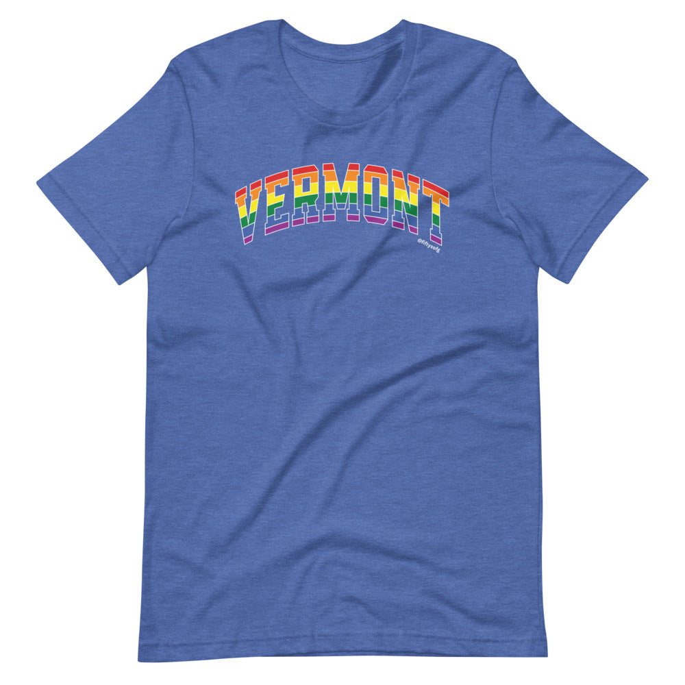 Vermont Varsity Arch Pride - Short-sleeve unisex t-shirt