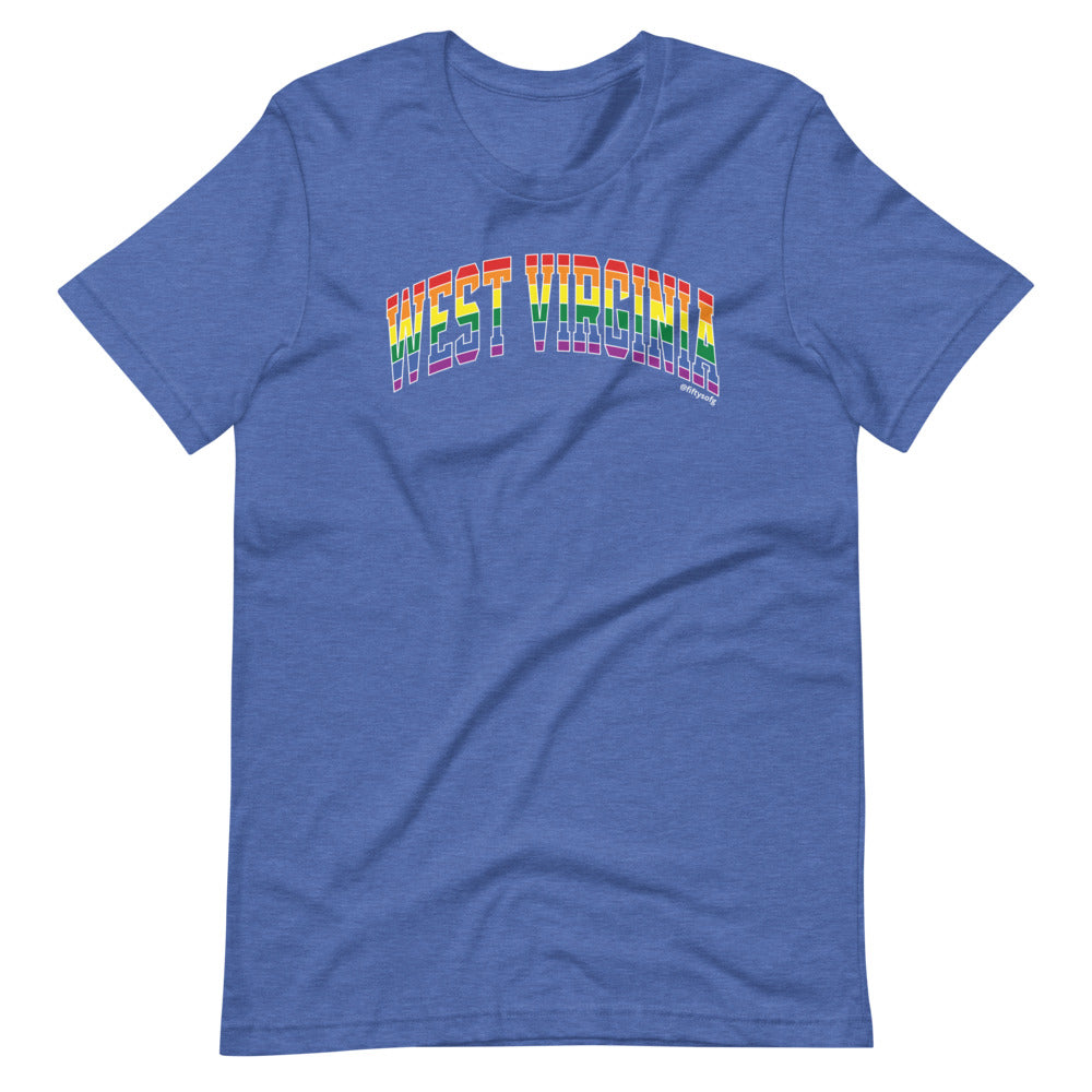 West Virginia Varsity Arch Pride - Short-sleeve unisex t-shirt