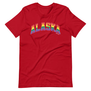 Alaska Varsity Arch Pride - Short-sleeve unisex t-shirt