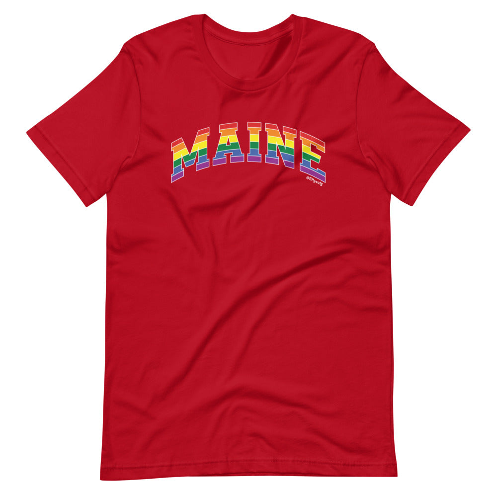 Maine Varsity Arch Pride - Short-sleeve unisex t-shirt