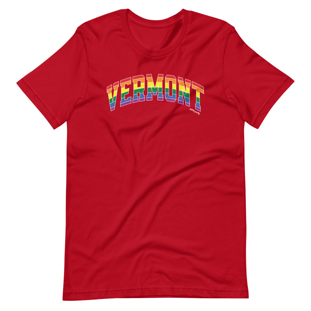 Vermont Varsity Arch Pride - Short-sleeve unisex t-shirt