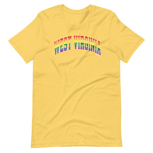 West Virginia Varsity Arch Pride - Short-sleeve unisex t-shirt