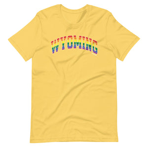 Wyoming Varsity Arch Pride - Short-sleeve unisex t-shirt