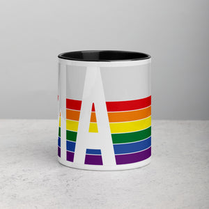 Massachusetts Retro Pride Flag - Mug with Color Inside
