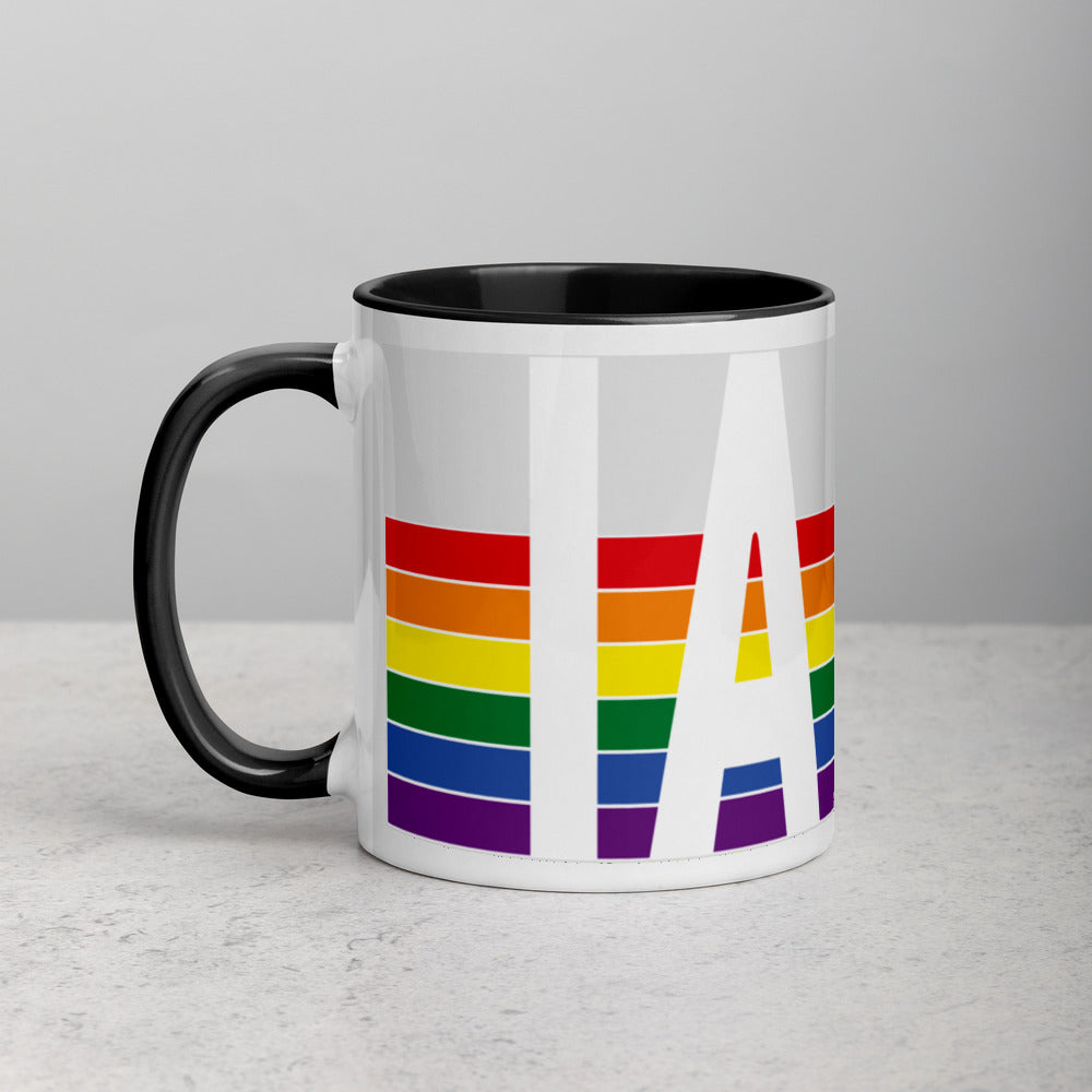 Iowa Retro Pride Flag - Mug with Color Inside