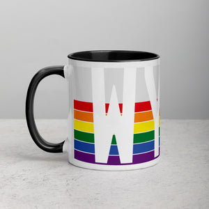Wyoming Retro Pride Flag - Mug with Color Inside
