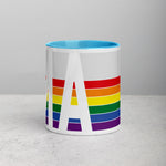 Massachusetts Retro Pride Flag - Mug with Color Inside