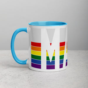 Massachusetts Retro Pride Flag - Mug with Color Inside
