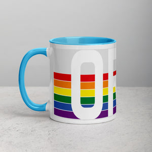 Oregon Retro Pride Flag - Mug with Color Inside