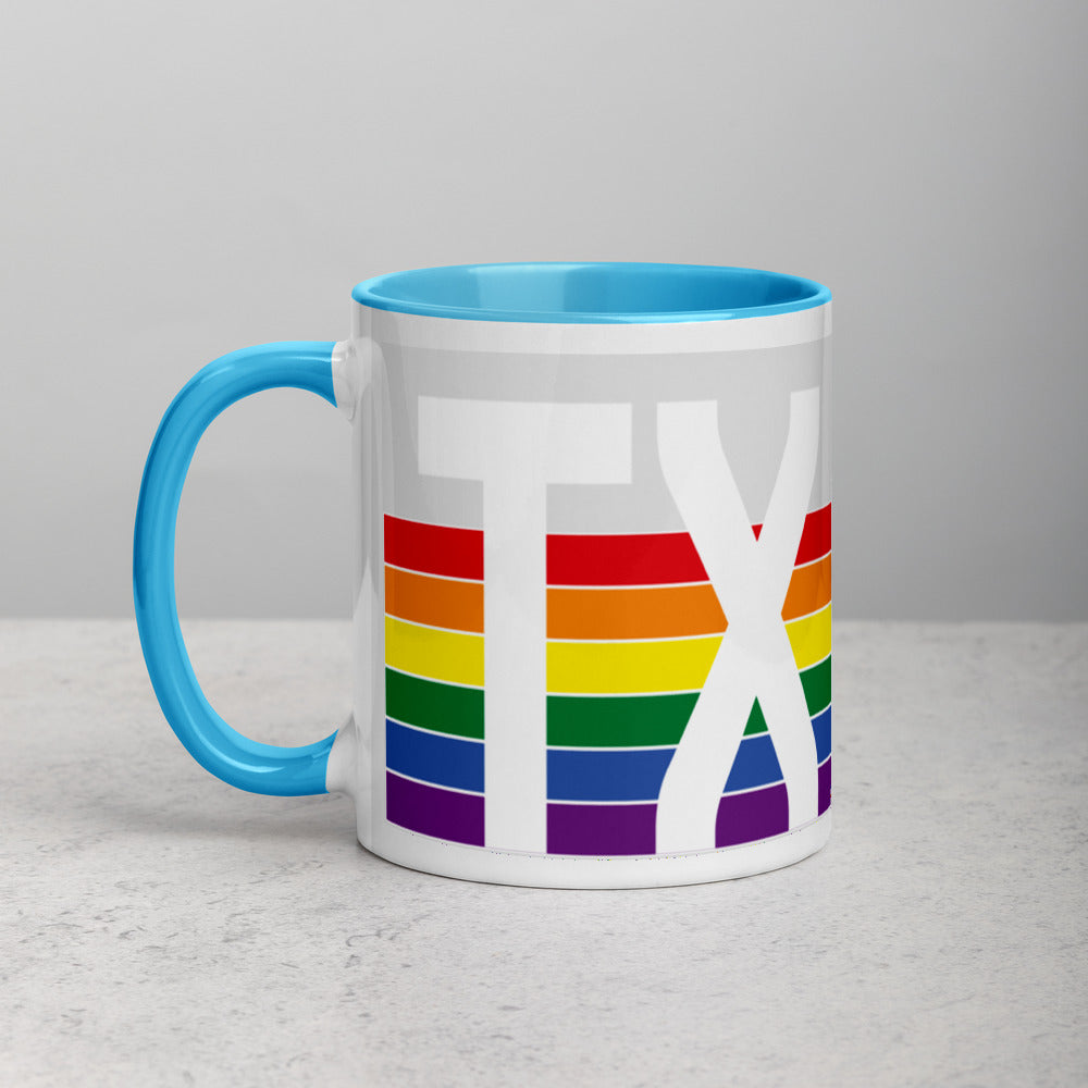 Texas Retro Pride Flag - Mug with Color Inside