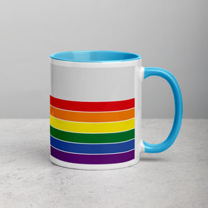 Massachusetts Retro Pride Flag - Mug with Color Inside