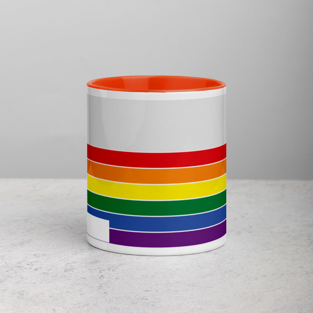 Illinois Retro Pride Flag - Mug with Color Inside