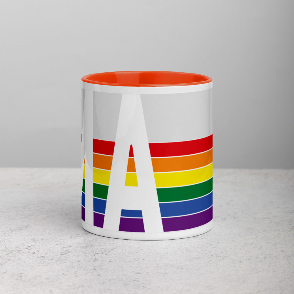 Massachusetts Retro Pride Flag - Mug with Color Inside