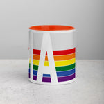 Massachusetts Retro Pride Flag - Mug with Color Inside