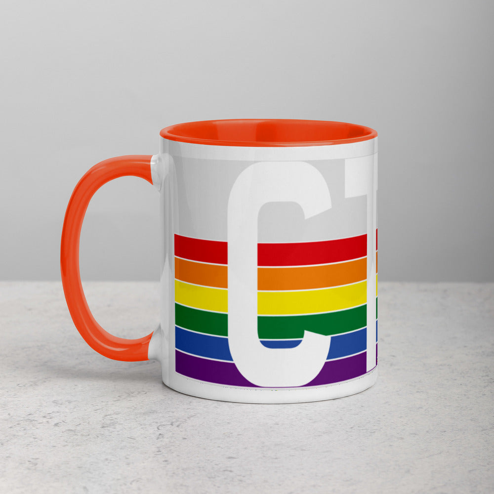 Connecticut Retro Pride Flag - Mug with Color Inside