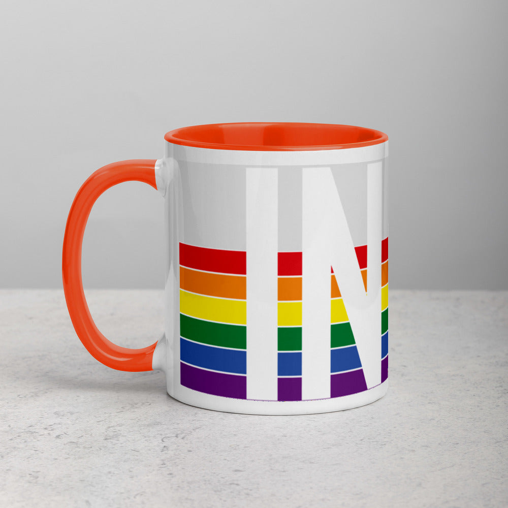 Indiana Retro Pride Flag - Mug with Color Inside