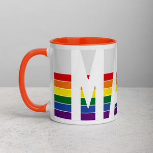 Massachusetts Retro Pride Flag - Mug with Color Inside