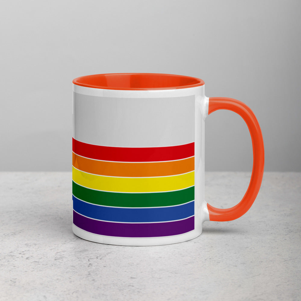 Nebraska Retro Pride Flag - Mug with Color Inside