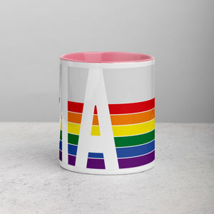 Massachusetts Retro Pride Flag - Mug with Color Inside