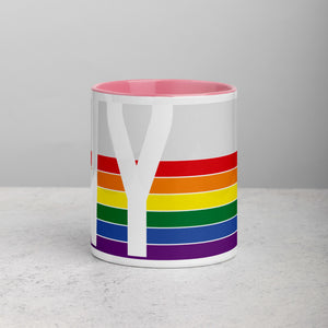 Wyoming Retro Pride Flag - Mug with Color Inside