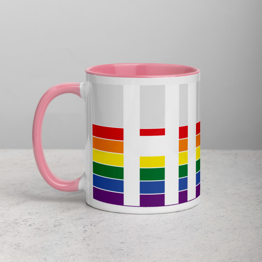Hawaii Retro Pride Flag - Mug with Color Inside