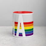 Massachusetts Retro Pride Flag - Mug with Color Inside