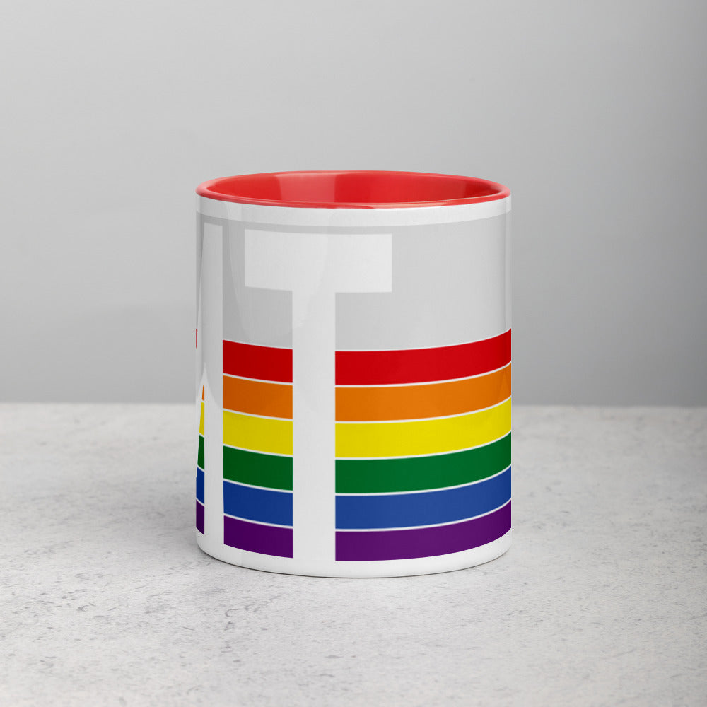 Montana Retro Pride Flag - Mug with Color Inside