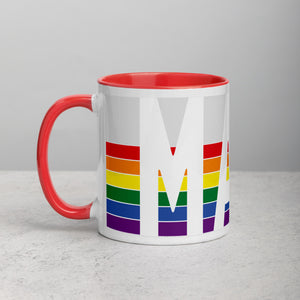 Massachusetts Retro Pride Flag - Mug with Color Inside