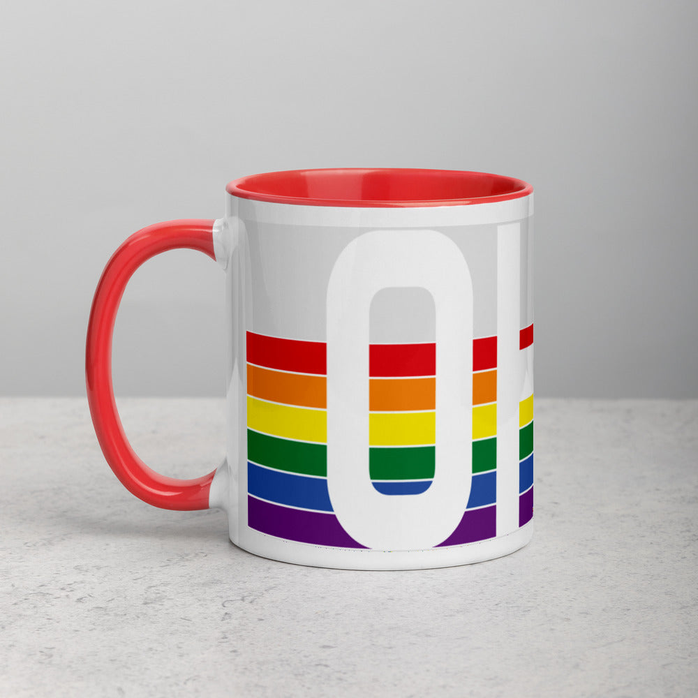 Ohio Retro Pride Flag - Mug with Color Inside