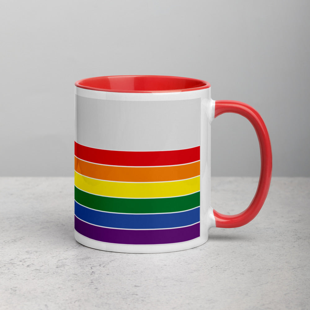 New York Retro Pride Flag - Mug with Color Inside