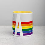 California Retro Pride Flag - Mug with Color Inside