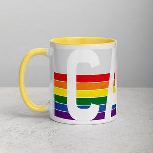 California Retro Pride Flag - Mug with Color Inside