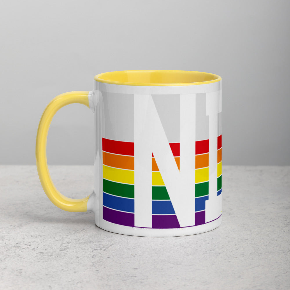 North Dakota Retro Pride Flag - Mug with Color Inside