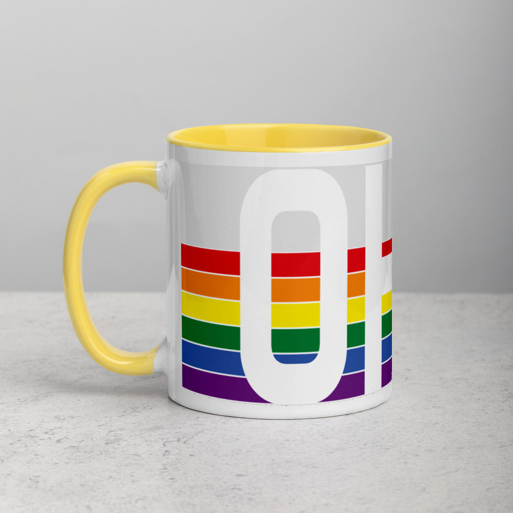 Ohio Retro Pride Flag - Mug with Color Inside