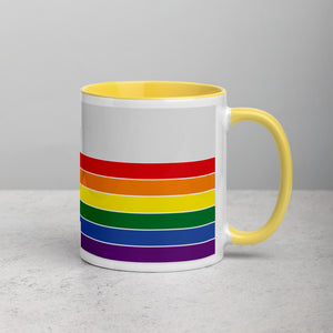 Nebraska Retro Pride Flag - Mug with Color Inside