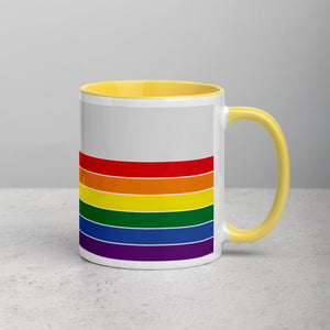 Wisconsin Retro Pride Flag - Mug with Color Inside